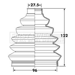 Cv Joint Boot Kit FIRST LINE FCB6248 OE Ref 46308053