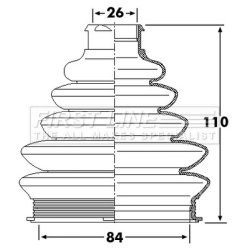 Cv Joint Boot Kit FIRST LINE FCB6249 OE Ref 3293.33 SK1