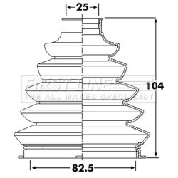 Cv Joint Boot Kit FIRST LINE FCB6250 OE Ref 5083090AA