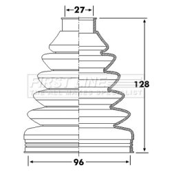 Cv Joint Boot Kit FIRST LINE FCB6255 OE Ref 31607507403