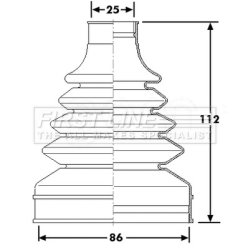 Cv Joint Boot Kit FIRST LINE FCB6256 OE Ref 4797700