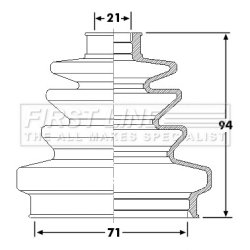 Cv Joint Boot Kit FIRST LINE FCB6257 OE Ref 1073803