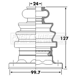 Cv Joint Boot Kit FIRST LINE FCB6258 OE Ref 8E0598201