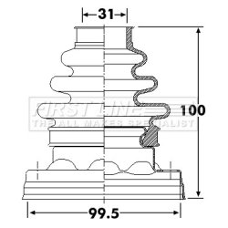 Cv Joint Boot Kit FIRST LINE FCB6259 OE Ref 33217529916
