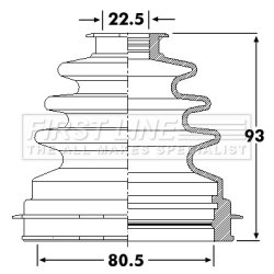 Cv Joint Boot Kit FIRST LINE FCB6260 OE Ref GG6122540