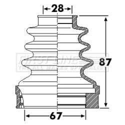 Cv Joint Boot Kit FIRST LINE FCB6261 OE Ref XS4J4A084CA