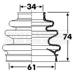 Cv Joint Boot Kit FIRST LINE FCB6262 OE Ref 33217523695