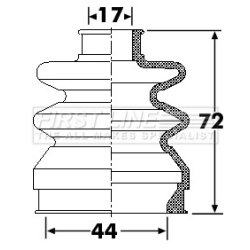 Cv Joint Boot Kit FIRST LINE FCB6264 OE Ref 99634929300
