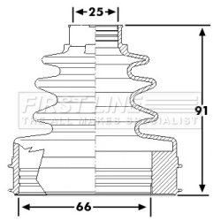 Cv Joint Boot Kit FIRST LINE FCB6265 OE Ref 31 60 7 591 695