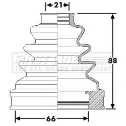 Cv Joint Boot Kit FIRST LINE FCB6266 OE Ref 44017-S5D-A01