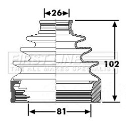 Cv Joint Boot Kit FIRST LINE FCB6267 OE Ref 3287.C6