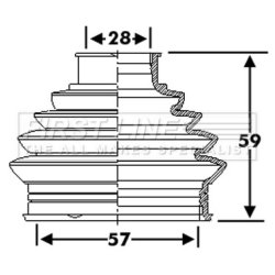 Cv Joint Boot Kit FIRST LINE FCB6274 OE Ref 8R0598203