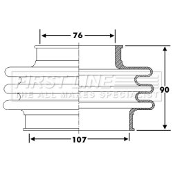 Cv Joint Boot Kit FIRST LINE FCB6276 OE Ref 3293F2