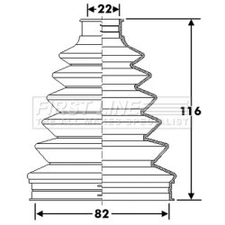 Cv Joint Boot Kit FIRST LINE FCB6285 OE Ref 44018S6DG00