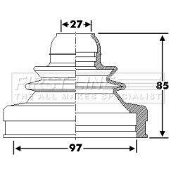 Cv Joint Boot Kit FIRST LINE FCB6286 OE Ref 33219067806