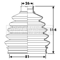Cv Joint Boot Kit FIRST LINE FCB6287 OE Ref 168 360 05 68 SK