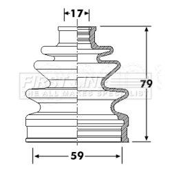 Cv Joint Boot Kit FIRST LINE FCB6293 OE Ref 42018S2L003