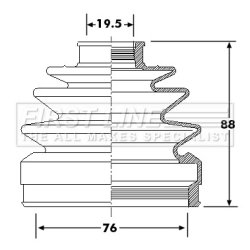 Cv Joint Boot Kit FIRST LINE FCB6294 OE Ref 44018S04C04