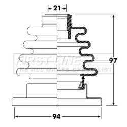 Cv Joint Boot Kit FIRST LINE FCB6295 OE Ref 113 501 149
