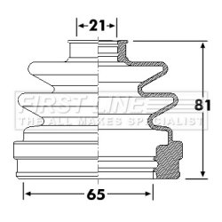 Cv Joint Boot Kit FIRST LINE FCB6299 OE Ref 397412F025