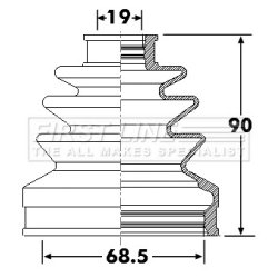 Cv Joint Boot Kit FIRST LINE FCB6300 OE Ref 44017S04020