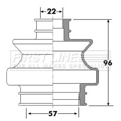 Cv Joint Boot Kit FIRST LINE FCB6301 OE Ref A201 350 12 37