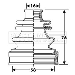 Cv Joint Boot Kit FIRST LINE FCB6302 OE Ref 42017S2L003