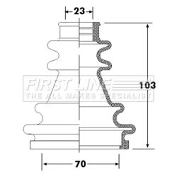 Cv Joint Boot Kit FIRST LINE FCB6304 OE Ref 4501297