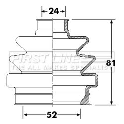 Cv Joint Boot Kit FIRST LINE FCB6305 OE Ref 90512954