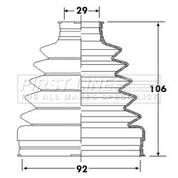 Cv Joint Boot Kit FIRST LINE FCB6307 OE Ref 163 350 03 37 SK