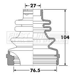 Cv Joint Boot Kit FIRST LINE FCB6308 OE Ref 4728261
