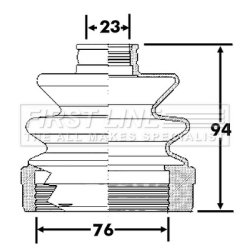 Cv Joint Boot Kit FIRST LINE FCB6311 OE Ref 49542-2L201 SK1