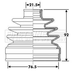 Cv Joint Boot Kit FIRST LINE FCB6312 OE Ref 4411867D01000