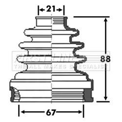 Cv Joint Boot Kit FIRST LINE FCB6313 OE Ref 5016941AA