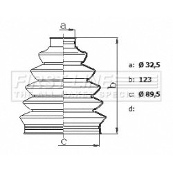 Cv Joint Boot Kit FIRST LINE FCB6314 OE Ref 1 505 655 SK