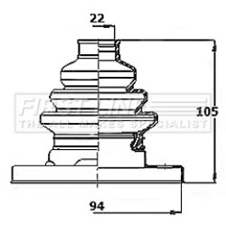 Cv Joint Boot Kit FIRST LINE FCB6317 OE Ref 33 21 9 067 807