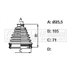 Cv Joint Boot Kit FIRST LINE FCB6318 OE Ref 04437-12310