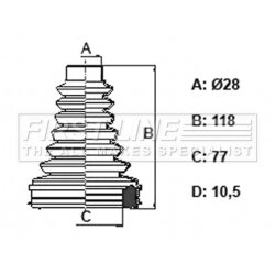 Cv Joint Boot Kit FIRST LINE FCB6319 OE Ref 68050953AA