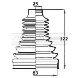Cv Joint Boot Kit FIRST LINE FCB6320 OE Ref 31 60 7 544 433 SK