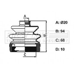 Cv Joint Boot Kit FIRST LINE FCB6321 OE Ref 495432L001