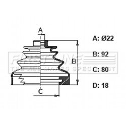 Cv Joint Boot Kit FIRST LINE FCB6322 OE Ref 397410F00A