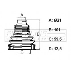 Cv Joint Boot Kit FIRST LINE FCB6323 OE Ref 33209806556