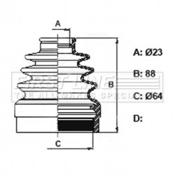 Cv Joint Boot Kit FIRST LINE FCB6326 OE Ref 7701209470