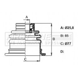 Cv Joint Boot Kit FIRST LINE FCB6327 OE Ref 392414459R