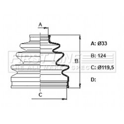 Cv Joint Boot Kit FIRST LINE FCB6328 OE Ref MR528652