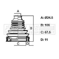 Cv Joint Boot Kit FIRST LINE FCB6329 OE Ref 31609806553