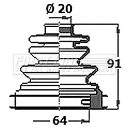 Cv Joint Boot Kit FIRST LINE FCB6334 OE Ref 495951H010