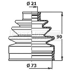 Cv Joint Boot Kit FIRST LINE FCB6336 OE Ref F06122530A