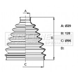 Cv Joint Boot Kit FIRST LINE FCB6338 OE Ref 39241CA025