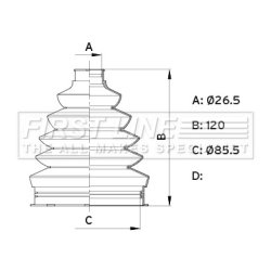 Cv Joint Boot Kit FIRST LINE FCB6339 OE Ref 2 226 754 SK1